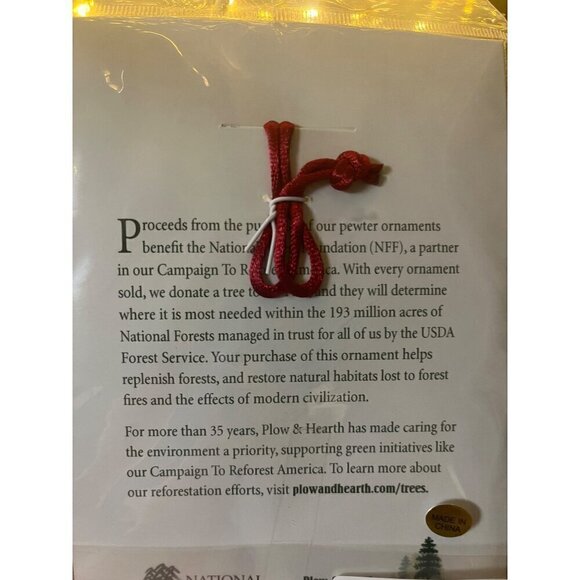 nwt pueter xmas tree gnome red and silver nonprofit donation w each one sold - Picture 5 of 5